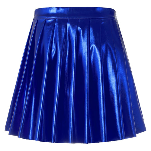 Invite Only Faux Leather Pleated Mini Skirt