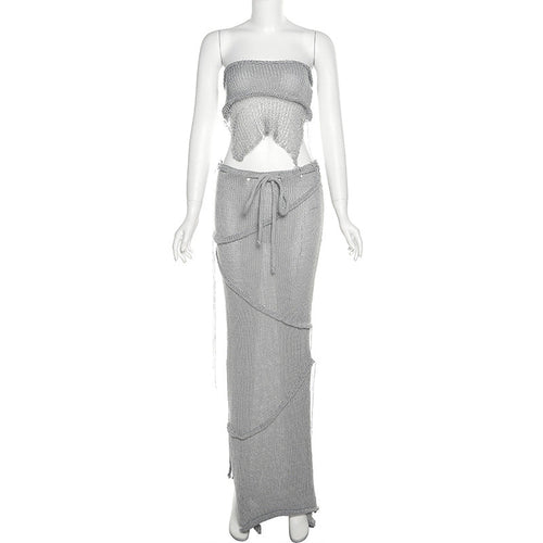 Janelle Knit Maxi Skirt Set - CloudNine Fash Boutique