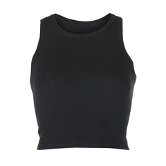 Jenna Ribbed Cotton Cropped Tank