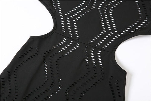 Kelli Backless Sleeveless Cutout Halter Jumpsuit - CloudNine Fash Boutique