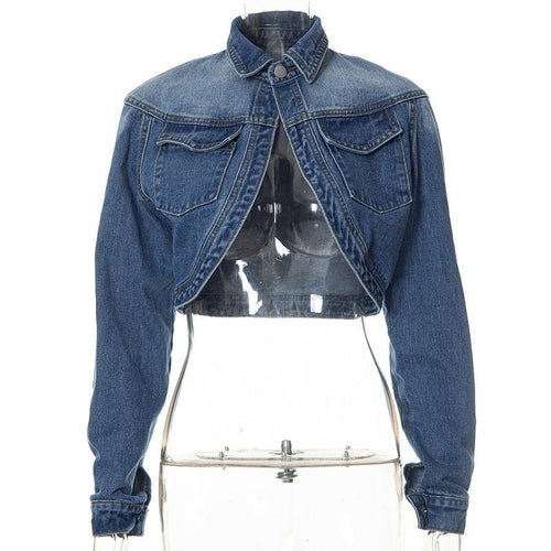 Kiana Cropped Denim Jacket - CloudNine Fash Boutique