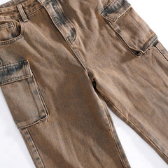 Let’s Get Faded Straight Leg Cargo Jeans - CloudNine Fash Boutique