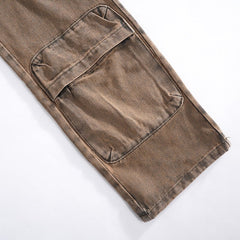Let’s Get Faded Straight Leg Cargo Jeans - CloudNine Fash Boutique