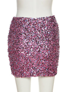 Like I Should Metallic Sequin Skirt Set - CloudNine Fash Boutique