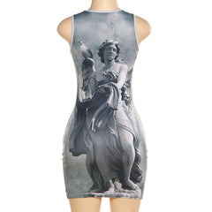 Masterpiece Sleeveless Printed Mini Dress - CloudNine Fash Boutique