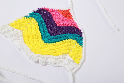 Melinda Crochet Knit Chevron Skirt Set - CloudNine Fash Boutique