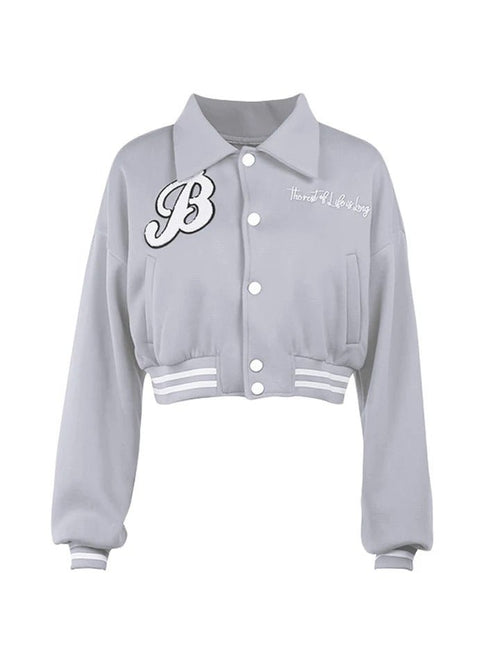 More Life "B" Embroidered Varsity Jacket - CloudNine Fash Boutique