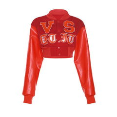 Most Valuable Cropped Varsity Jacket - CloudNine Fash Boutique