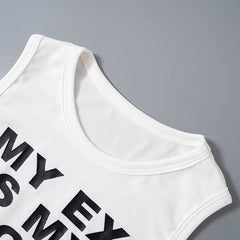 My Ex Is My Biggest Fan Ribbed Crop Tank - CloudNine Fash Boutique