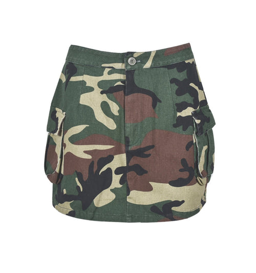 On Command Camouflage Cargo Mini Skirt - CloudNine Fash Boutique