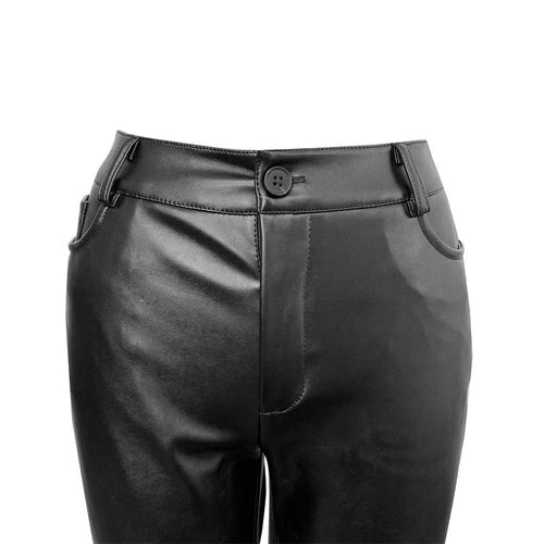 On The Run High Waist Slimming Faux Leather Pants - CloudNine Fash Boutique