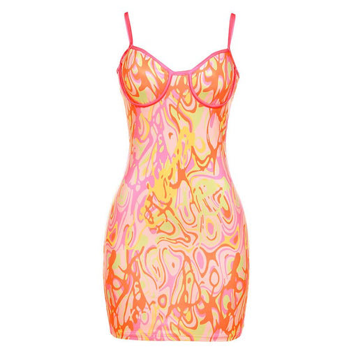 Paint Me Well Printed Bodycon Mini Dress - CloudNine Fash Boutique