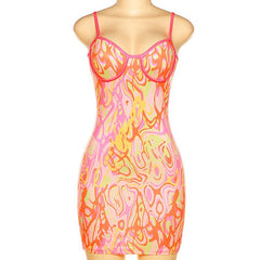 Paint Me Well Printed Bodycon Mini Dress - CloudNine Fash Boutique