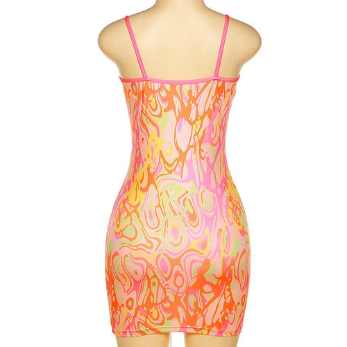 Paint Me Well Printed Bodycon Mini Dress - CloudNine Fash Boutique