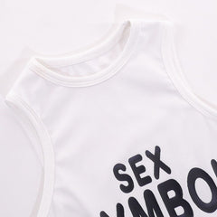 Sex Symbol Ribbed Cropped Tank - CloudNine Fash Boutique