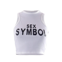 Sex Symbol Ribbed Cropped Tank - CloudNine Fash Boutique
