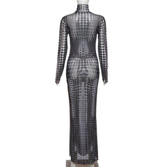 Spotted Me Mesh Maxi Dress - CloudNine Fash Boutique