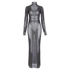 Spotted Me Mesh Maxi Dress - CloudNine Fash Boutique