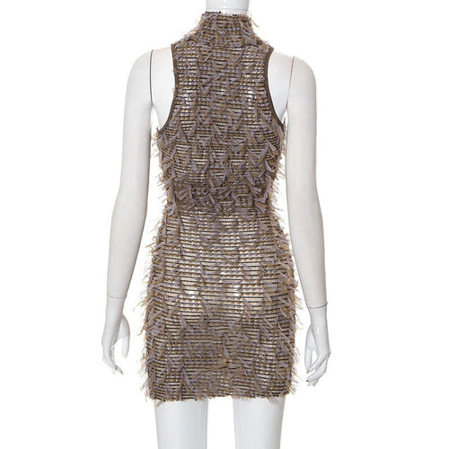 Sure Thing Turtleneck Sleeveless Bodycon Mini Dress - CloudNine Fash Boutique
