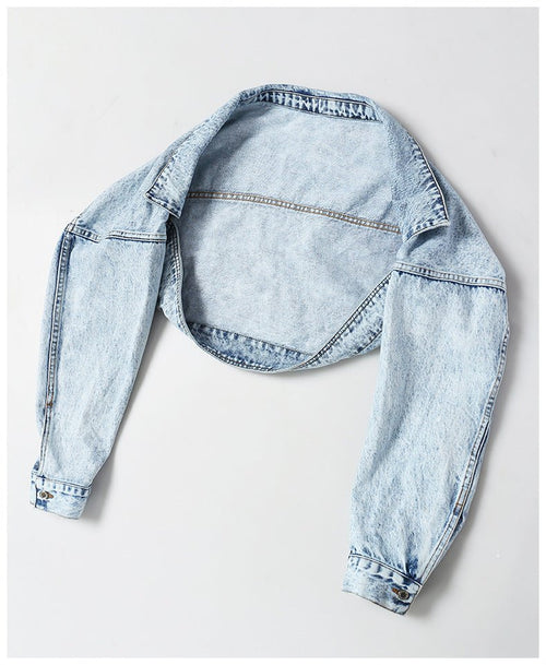 Trinity Open Front Denim Jacket - CloudNine Fash Boutique