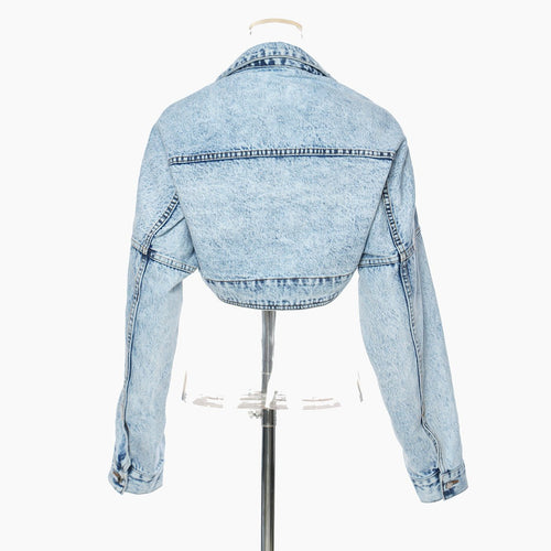 Trinity Open Front Denim Jacket - CloudNine Fash Boutique