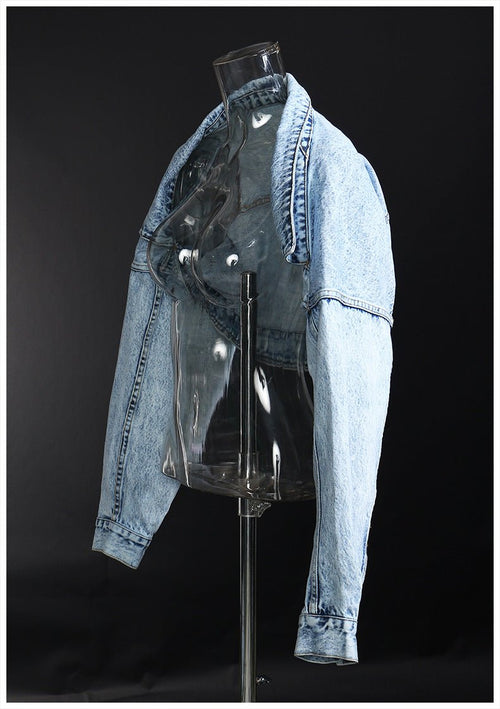 Trinity Open Front Denim Jacket - CloudNine Fash Boutique