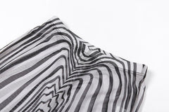 Wavelengths Striped Mesh Pant Set - CloudNine Fash Boutique