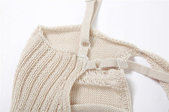 Xenia Cutout Crochet Knit Midi Dress - CloudNine Fash Boutique